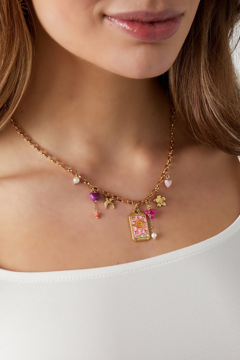 Charm necklace love dust - Gold color Picture2